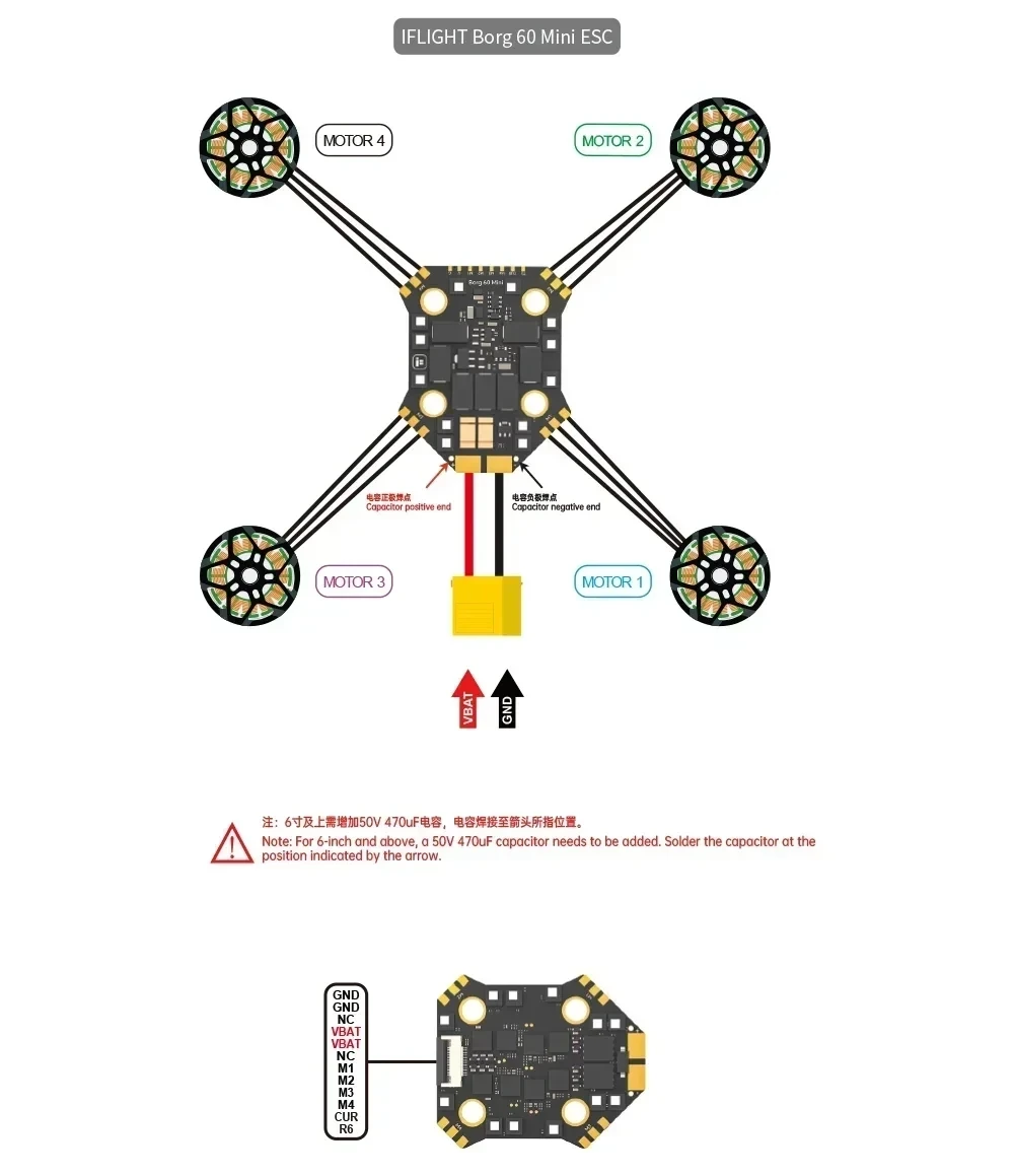 Fpv Flight Controller F7 Stack 60A - Iflight Borg F7 Mini Stack With