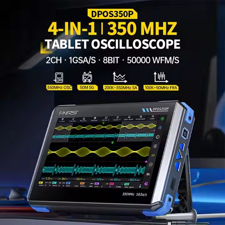 FNIRSI DPOS350P 4-IN-1 350MHz  - đánh giá và giá Signal Generator Spectrum Analyzer