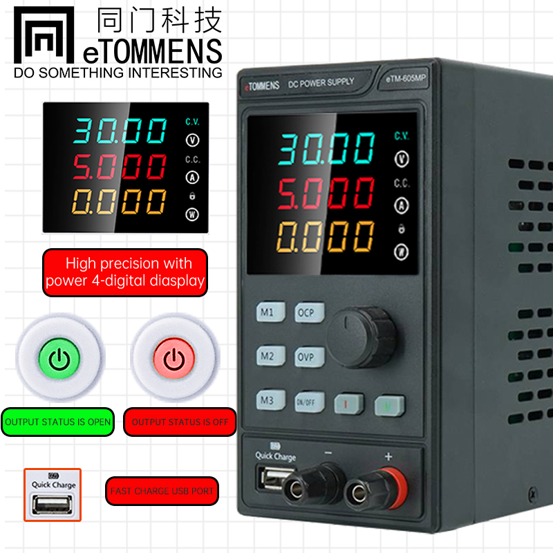 ETOMMENS 30V 10A 300W ETM-3010 - đánh giá và giá Programmable Dc Power Supply 30V 10A